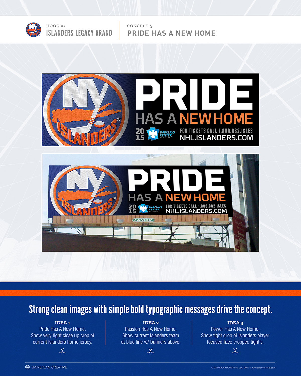 New York Islanders Pitch Boards Concepts