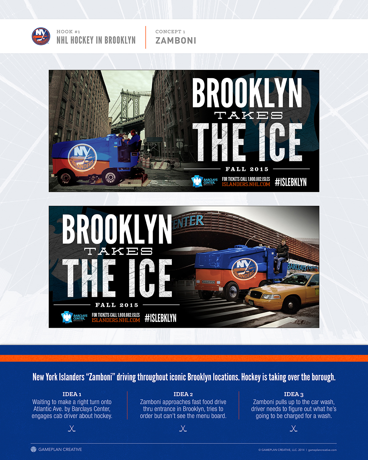 New York Islanders Pitch Boards Concepts