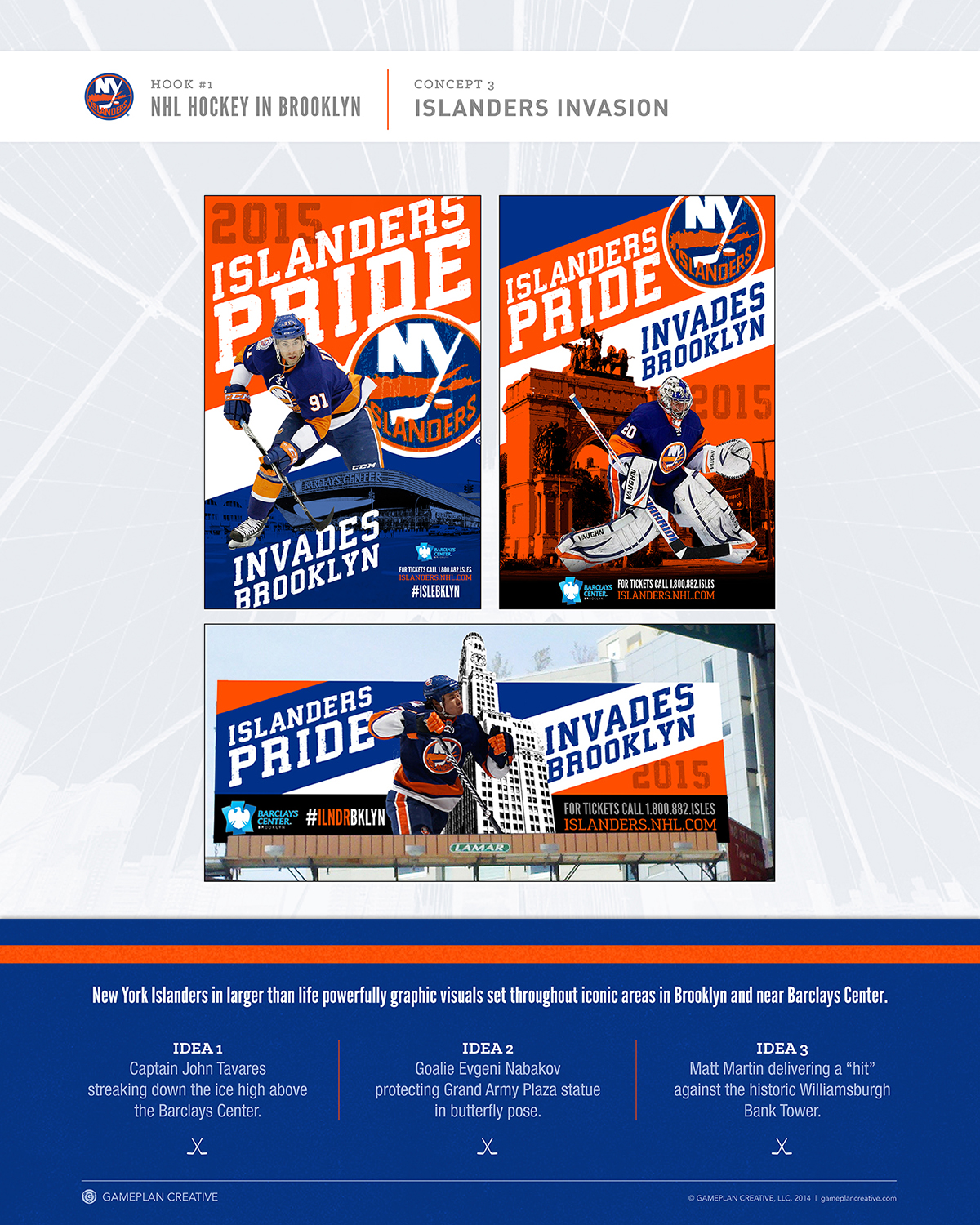 New York Islanders Pitch Boards Concepts