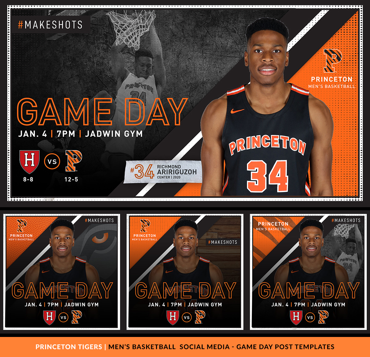 Princeton Tigers Athletic Brand Templates