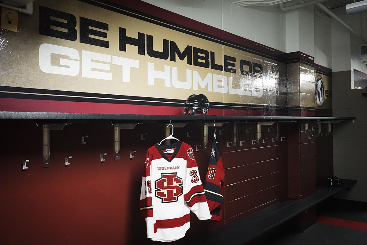 Saint Ignatius Hockey Locker Room Branding