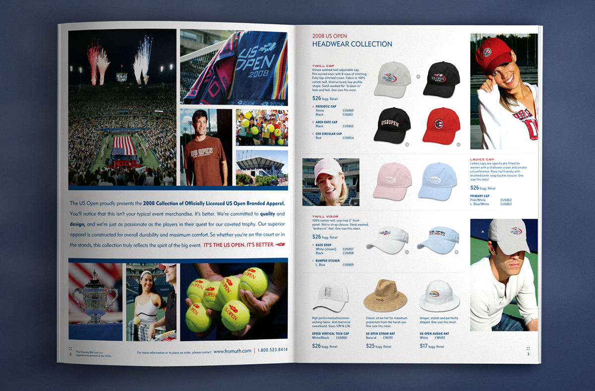 US Open Tennis Catalog Design